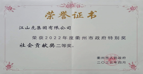 衢州市政府特别奖（2023年）